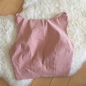 Nasty Gal rosy beige Crop Top